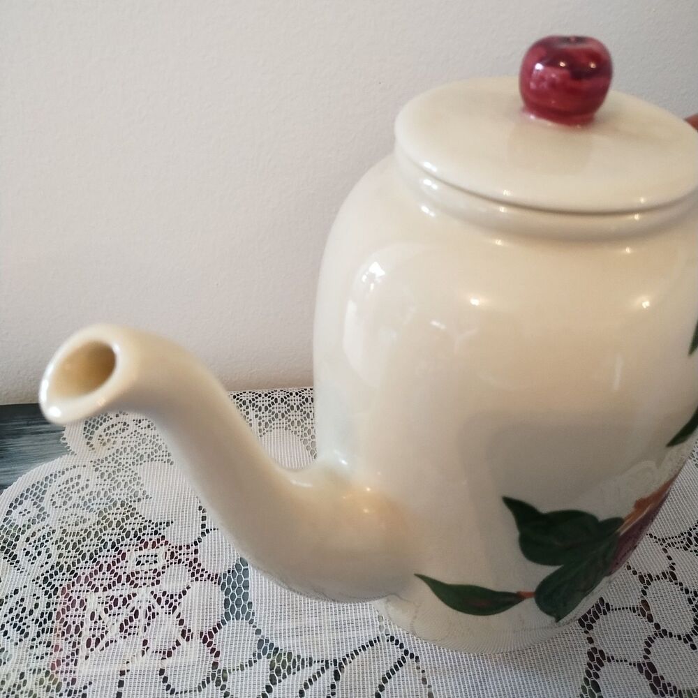 Vintage Franciscan Apple Dinnerware Coffee Pot Server w/ Lid Made In California - Picture 3 of 8